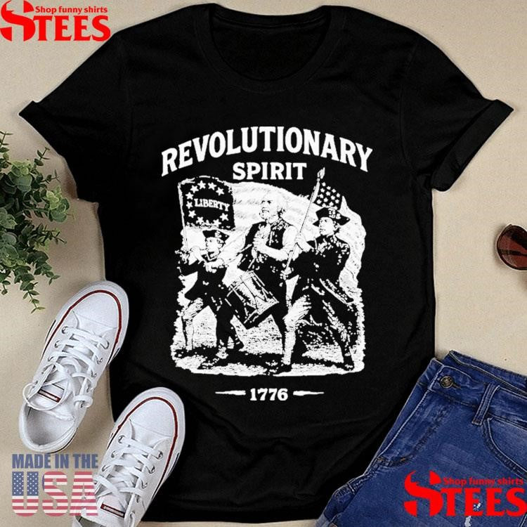Revolutionary Spirit Liberty 1776 American Flag T-shirt