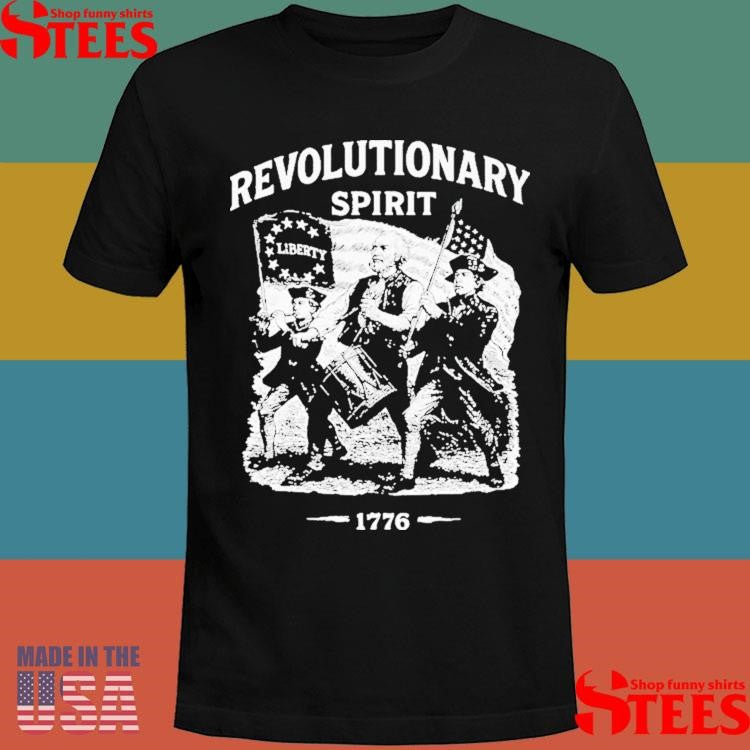 Revolutionary Spirit Liberty 1776 American Flag T-shirt
