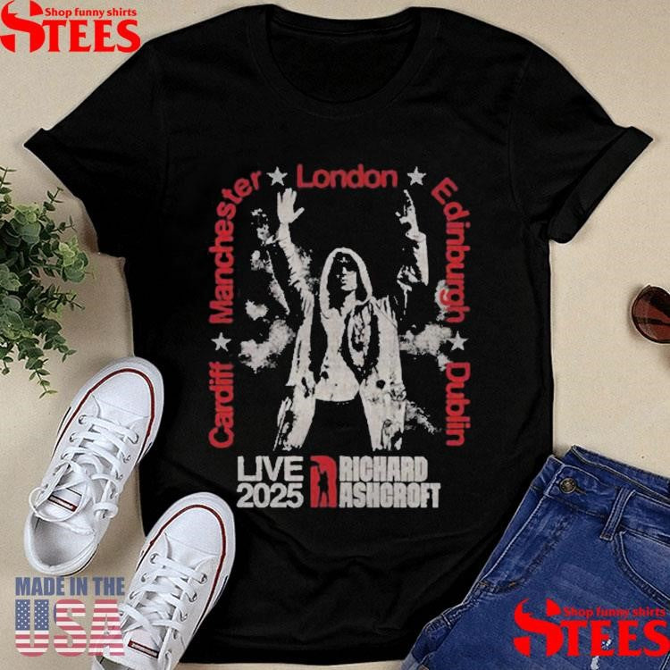 Richard Ashcroft Ra Live 2025 Cities Tour T-shirt