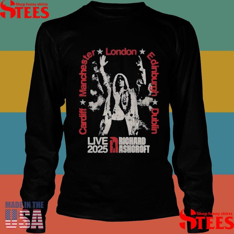 Richard Ashcroft Ra Live 2025 Cities Tour T-shirt