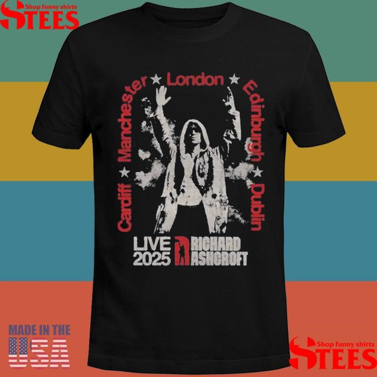 Richard Ashcroft Ra Live 2025 Cities Tour T-shirt