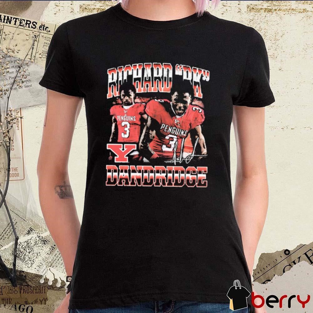 Richard Dandridge Youngstown State Penguins 90s Retro Signature t-shirt