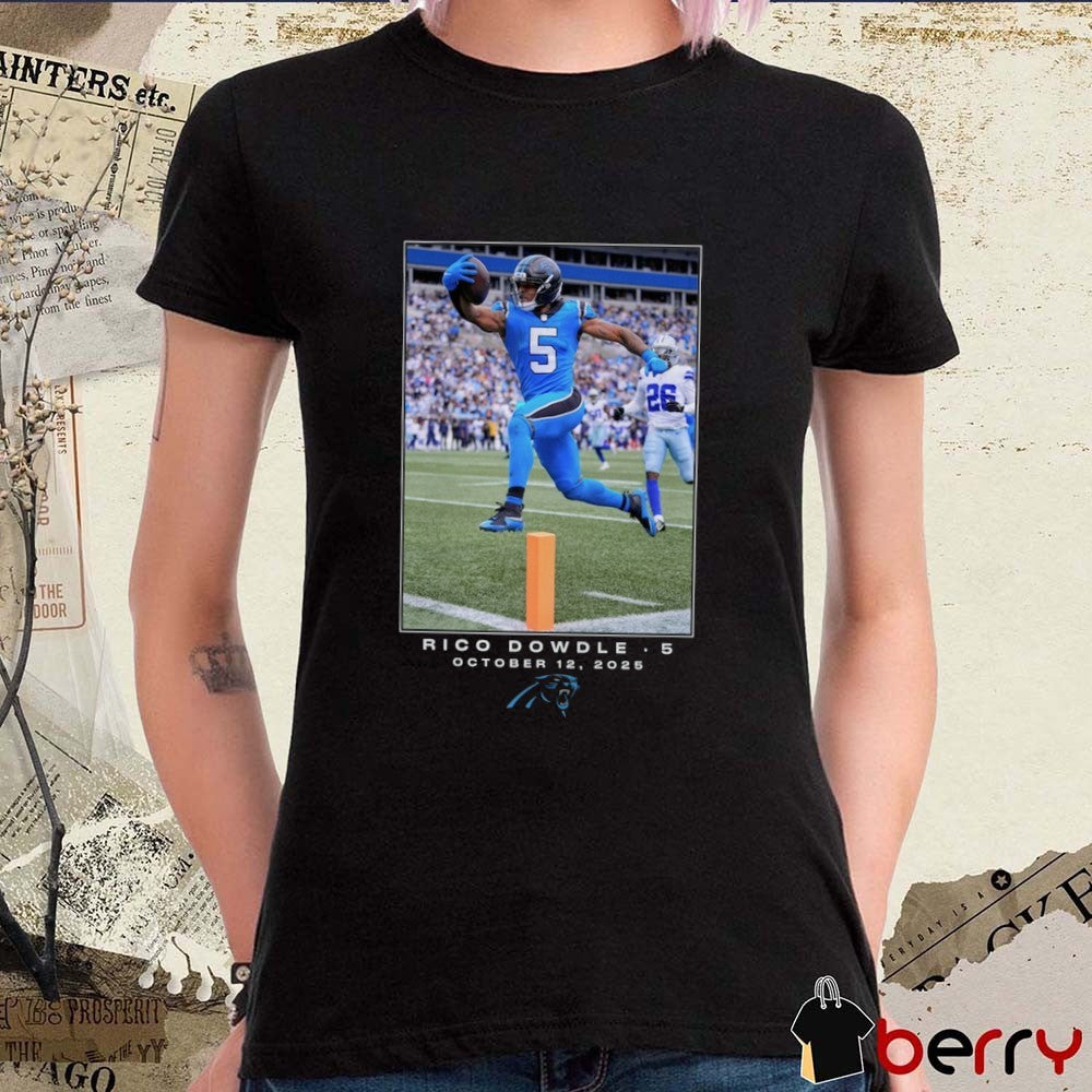 Rico Dowdle Carolina Panthers NFL Flash Features Week 6 October 12 2025 t-shirt