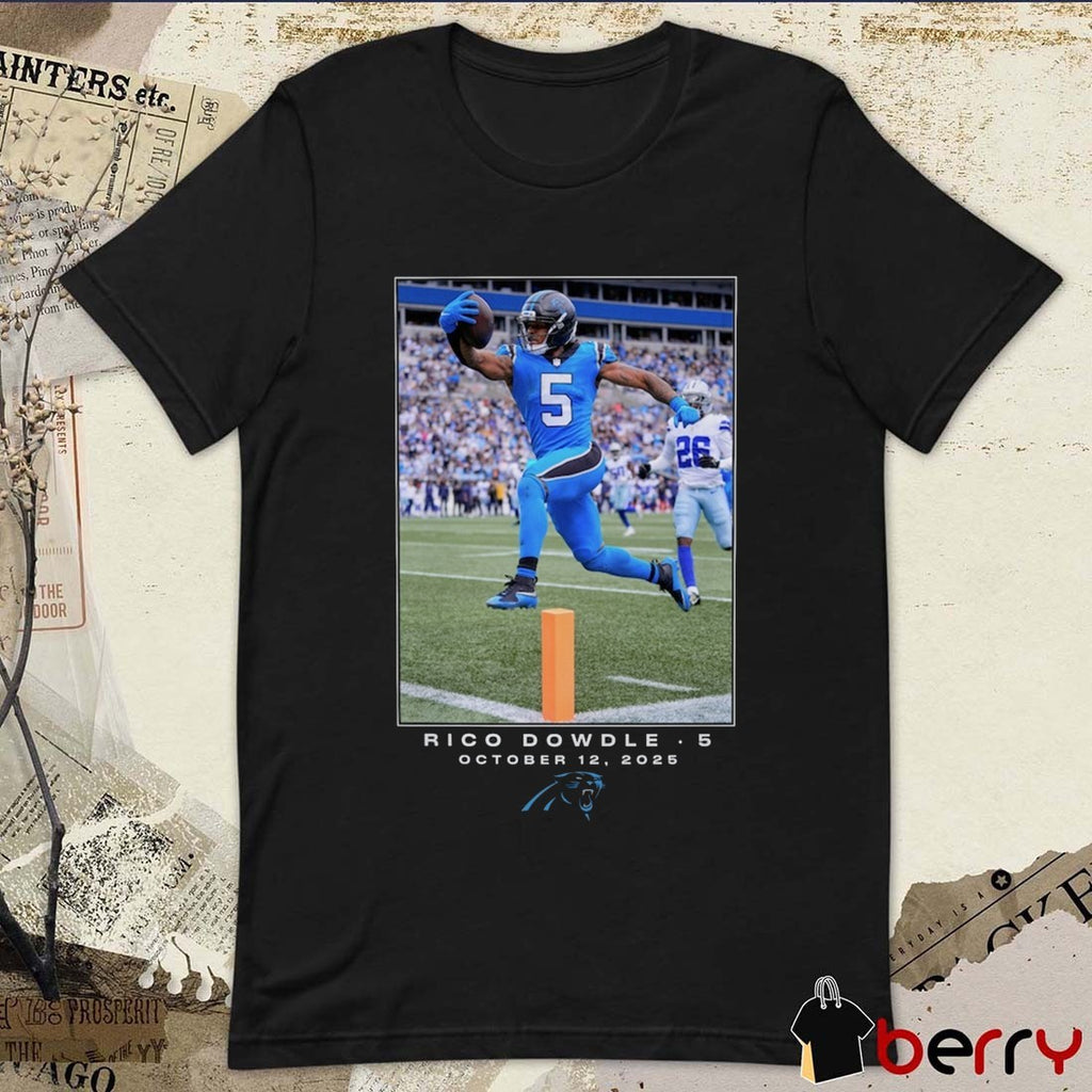 Rico Dowdle Carolina Panthers NFL Flash Features Week 6 October 12 2025 t-shirt