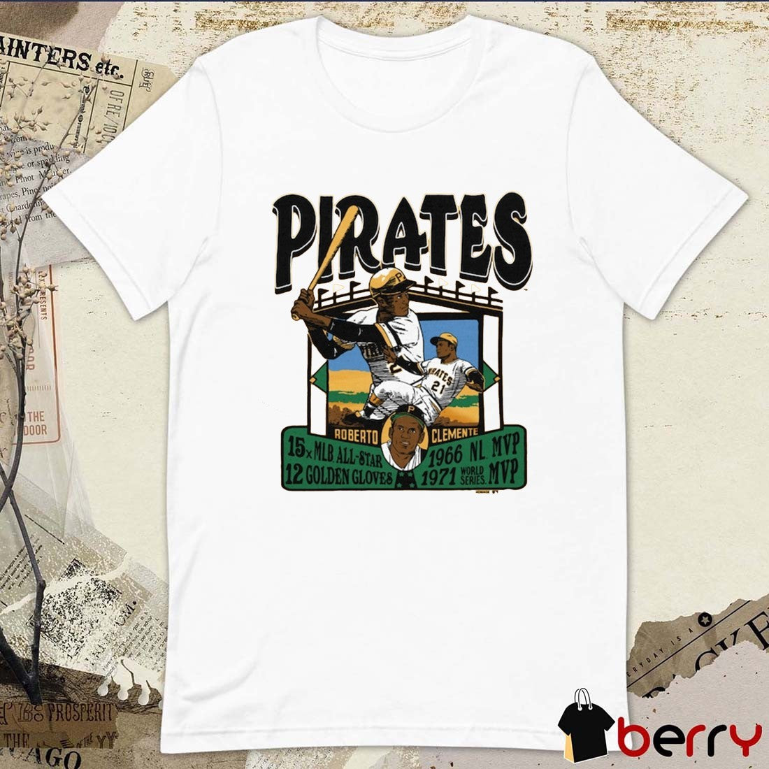 Roberto Clemente Pittsburgh Pirates 15 MLB All-Star 12 Golden Gloves Graphic Player t-shirt