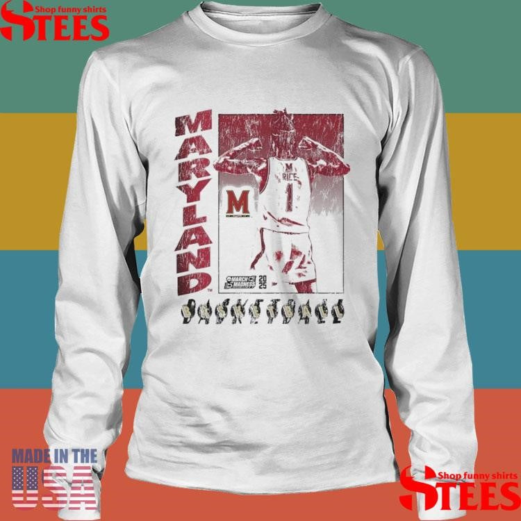 Rodney Rice Autograph Maryland Terrapins March Madness 2025 Shirts