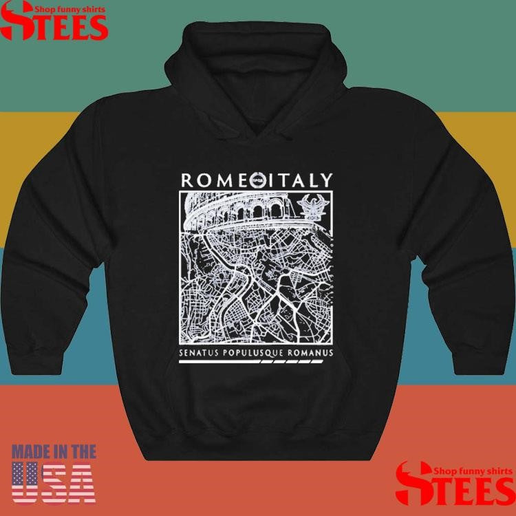 Rome Italy Map Senatus Populusque Romanus T-shirt