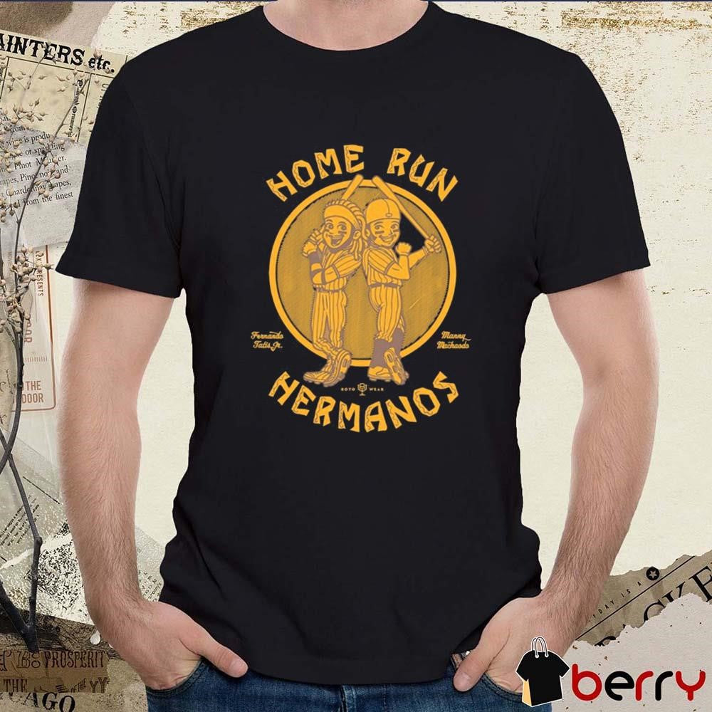 Rotowear Home Run Hermanos San Diego Padres Fernando Tatis Jr And Manny Machado t-shirt