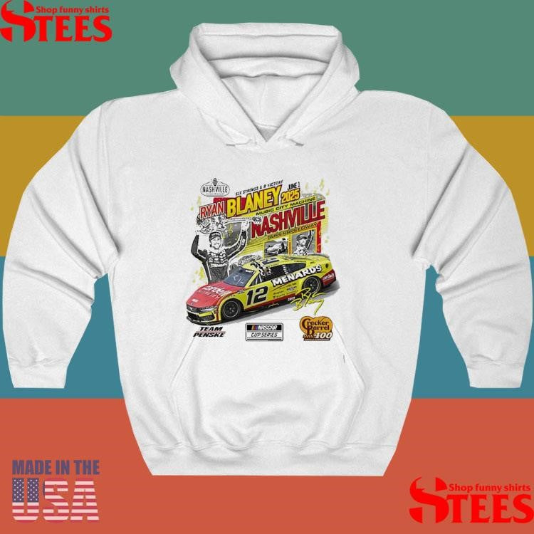 Ryan Blaney Checkered Flag Sports 2025 Cracker Barrel 400 Race Winner Shirts