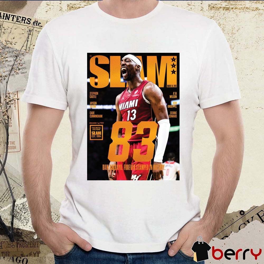 SLAM 261 Bam Adebayo Forever Stamped In History Magazine Poster t-shirt