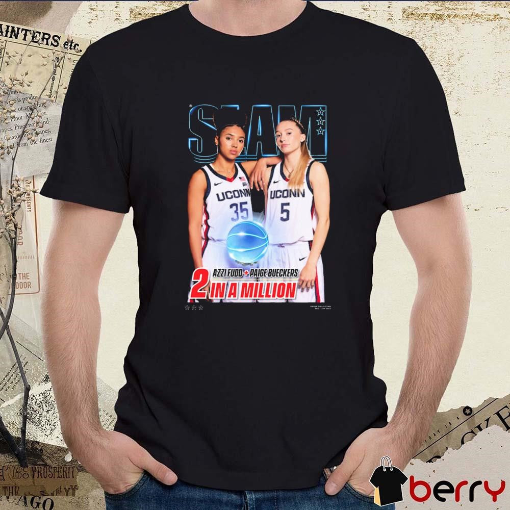 SLAM Cover Paige Bueckers Azzi Fudd UConn Huskies 2 In A Million t-shirt