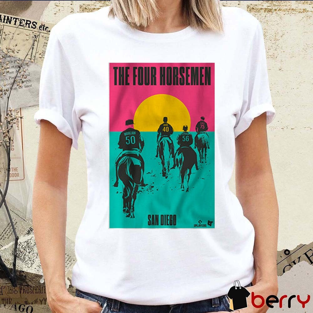 San Diego Padres Adrian Morejon, Jason Adam, Jeremiah Estrada and Robert Suarez The Four Horsemen t-shirt