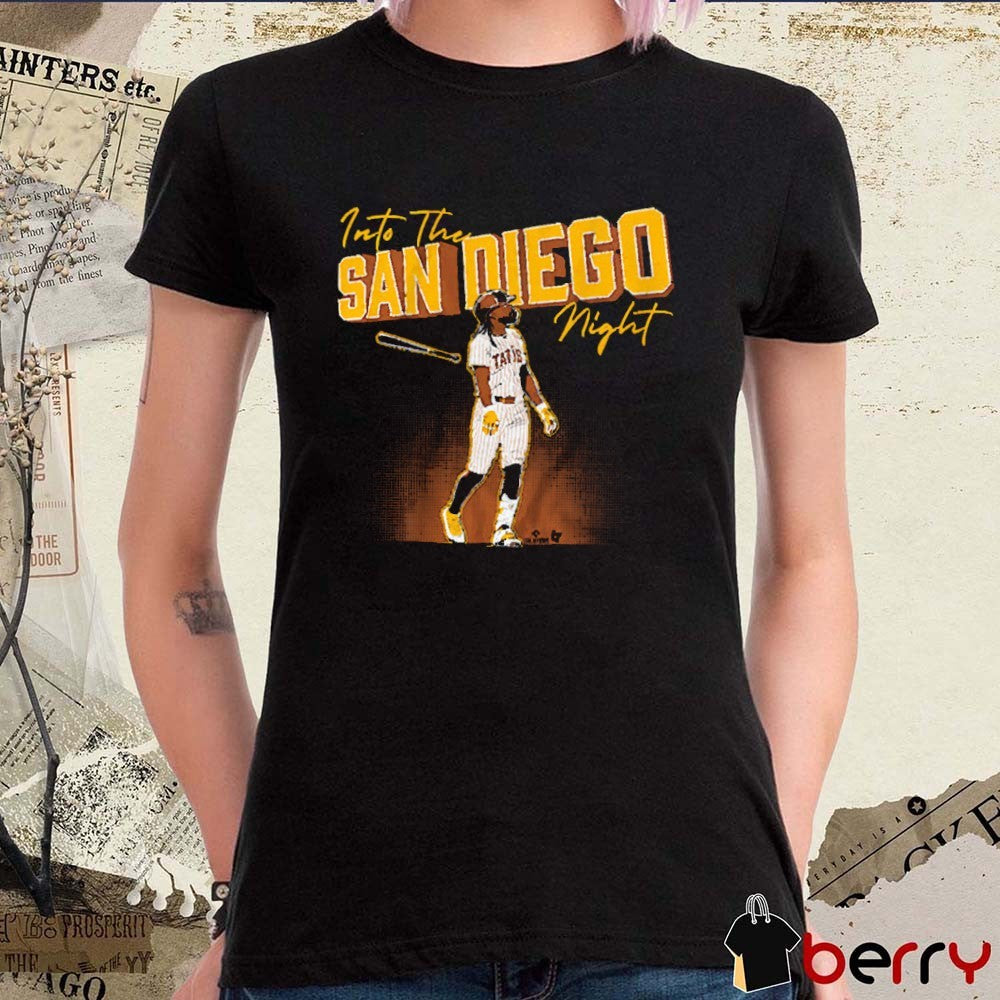 San Diego Padres MLB Baseball Fernando Tatis Jr Into the San Diego Night 2025 Graphic t-shirt