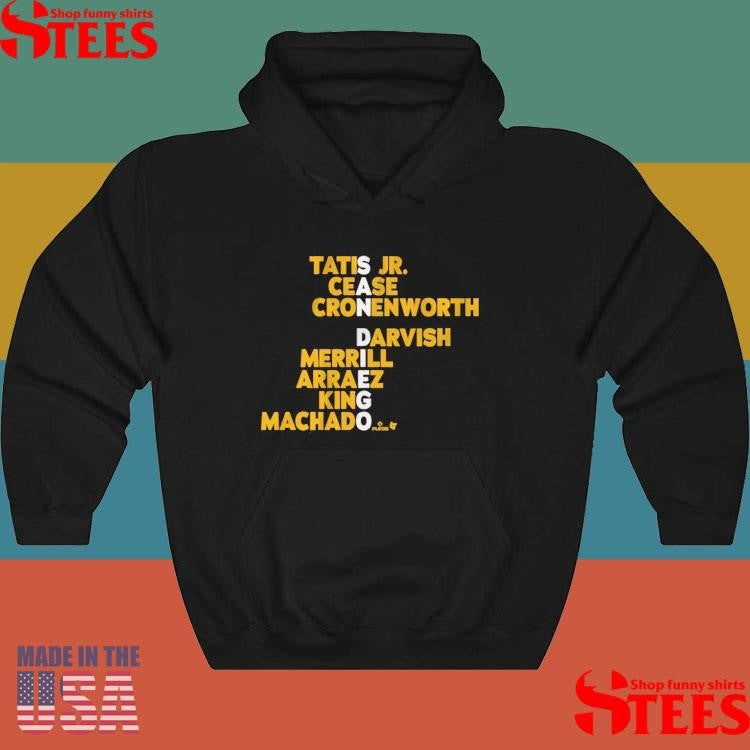 San Diego Padres Tatis Jr Cease Cronenworth Darvish Merrill Arraez King Machado Shirts