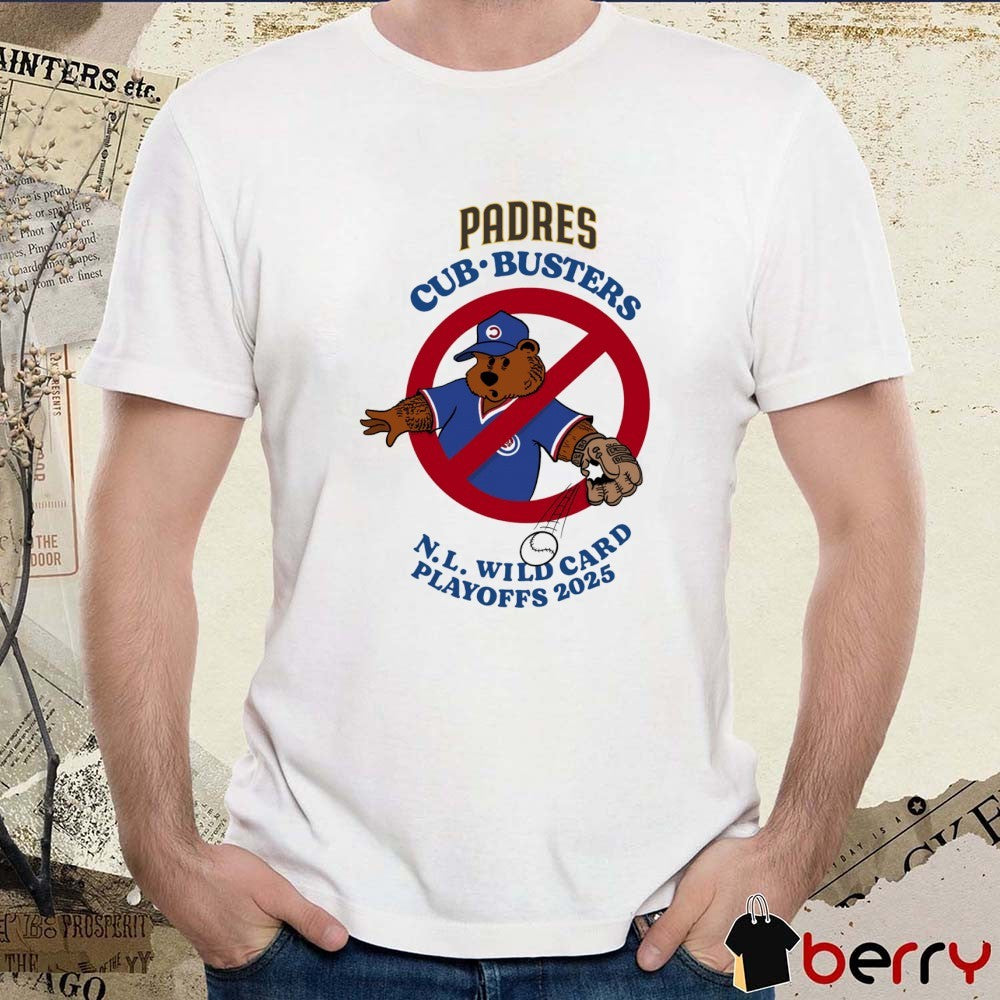 San Diego Padres Vs Chicago Cubs NL Wild Card Playoffs 2025 Graphic t-shirt
