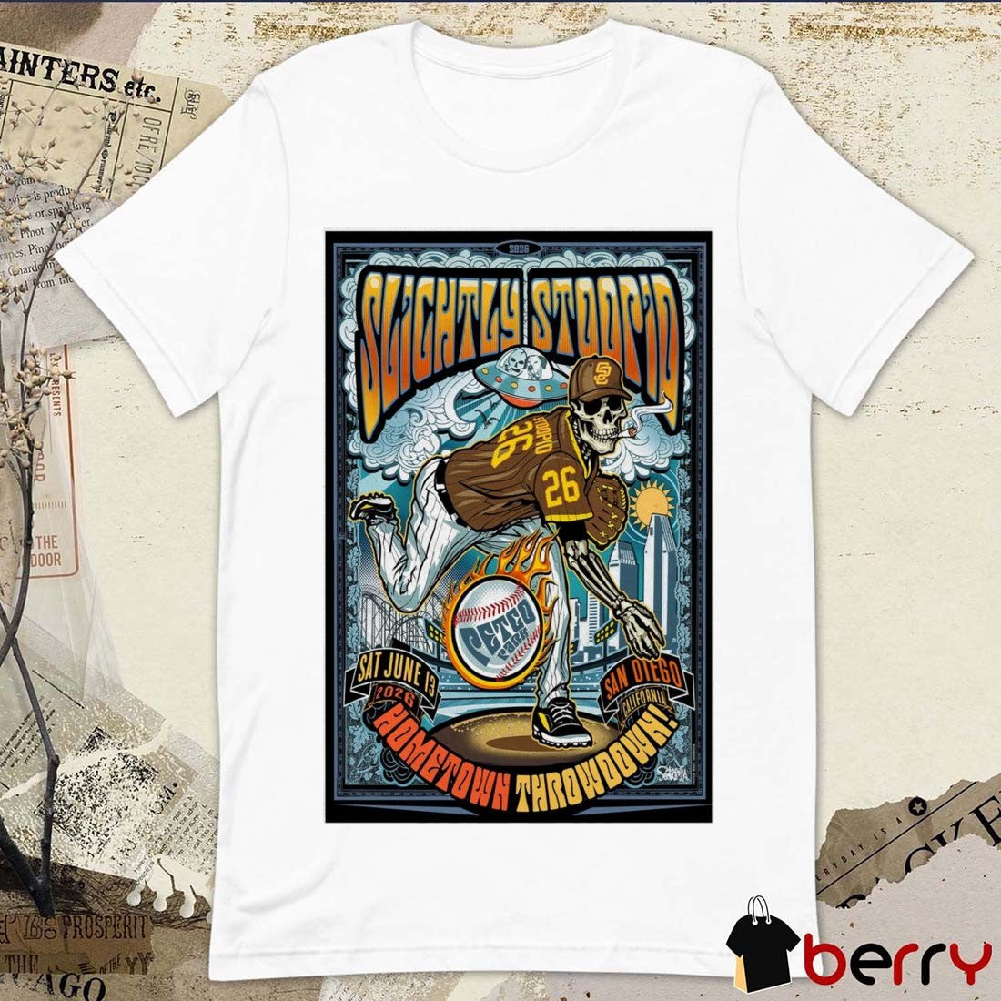 San Diego Slightly Stoopid June 13 2026 Event Petco Park San Diego CA Poster t-shirt