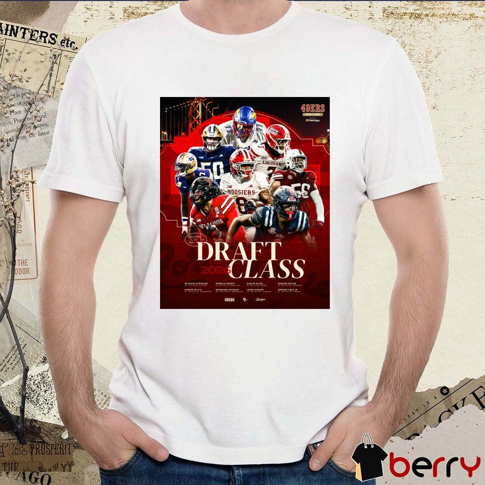San Francisco 49ers Introducing our 2026 NFL Draft Class Poster t-shirt