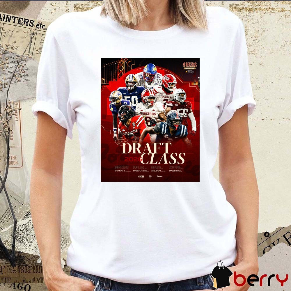 San Francisco 49ers Introducing our 2026 NFL Draft Class Poster t-shirt