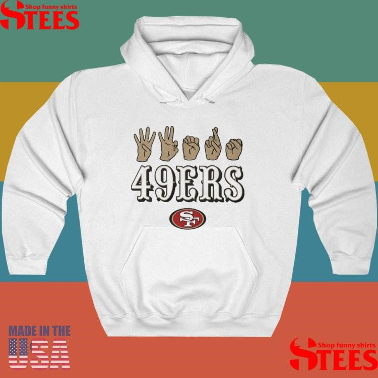 San Francisco Football 49ers Homage Scarlet Love Sign x ASL 2.0 T-shirts