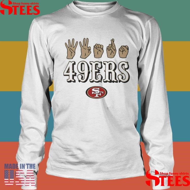 San Francisco Football 49ers Homage Scarlet Love Sign x ASL 2.0 T-shirts