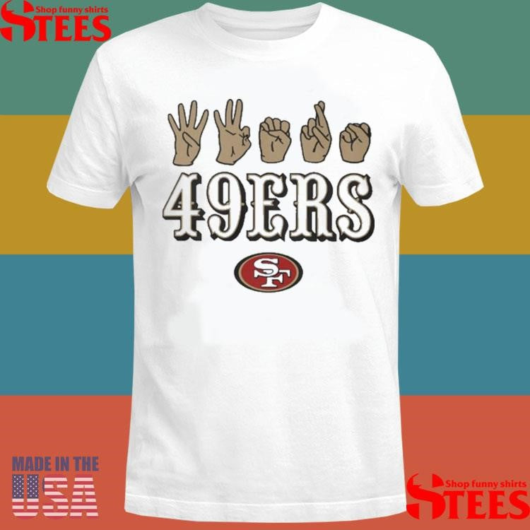 San Francisco Football 49ers Homage Scarlet Love Sign x ASL 2.0 T-shirts