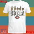 San Francisco Football 49ers Homage Scarlet Love Sign x ASL 2.0 T-shirts