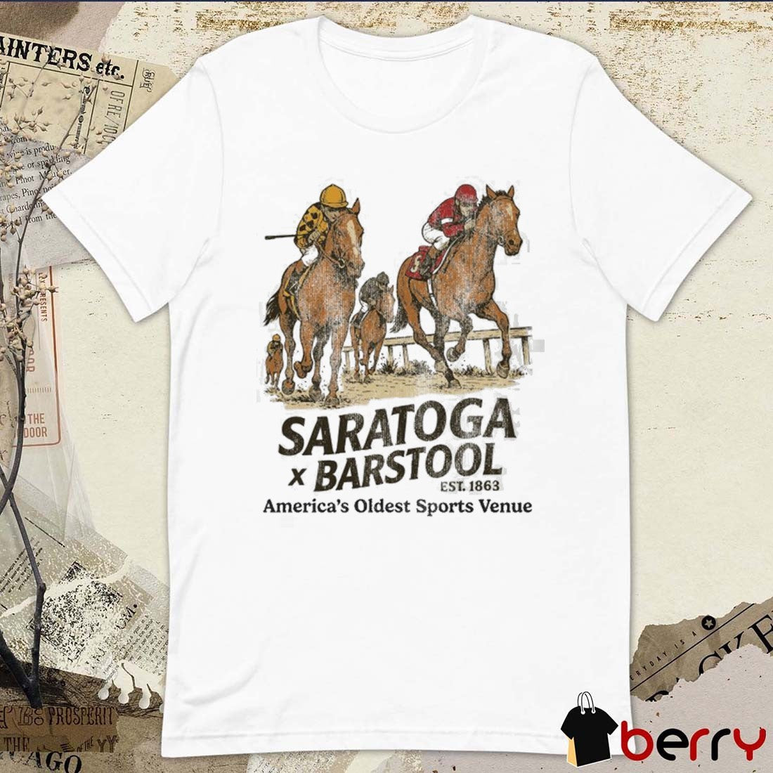 Saratoga x Barstool Sports Classic Est 1863 America’s Oldest Sports Venue Vintage t-shirt