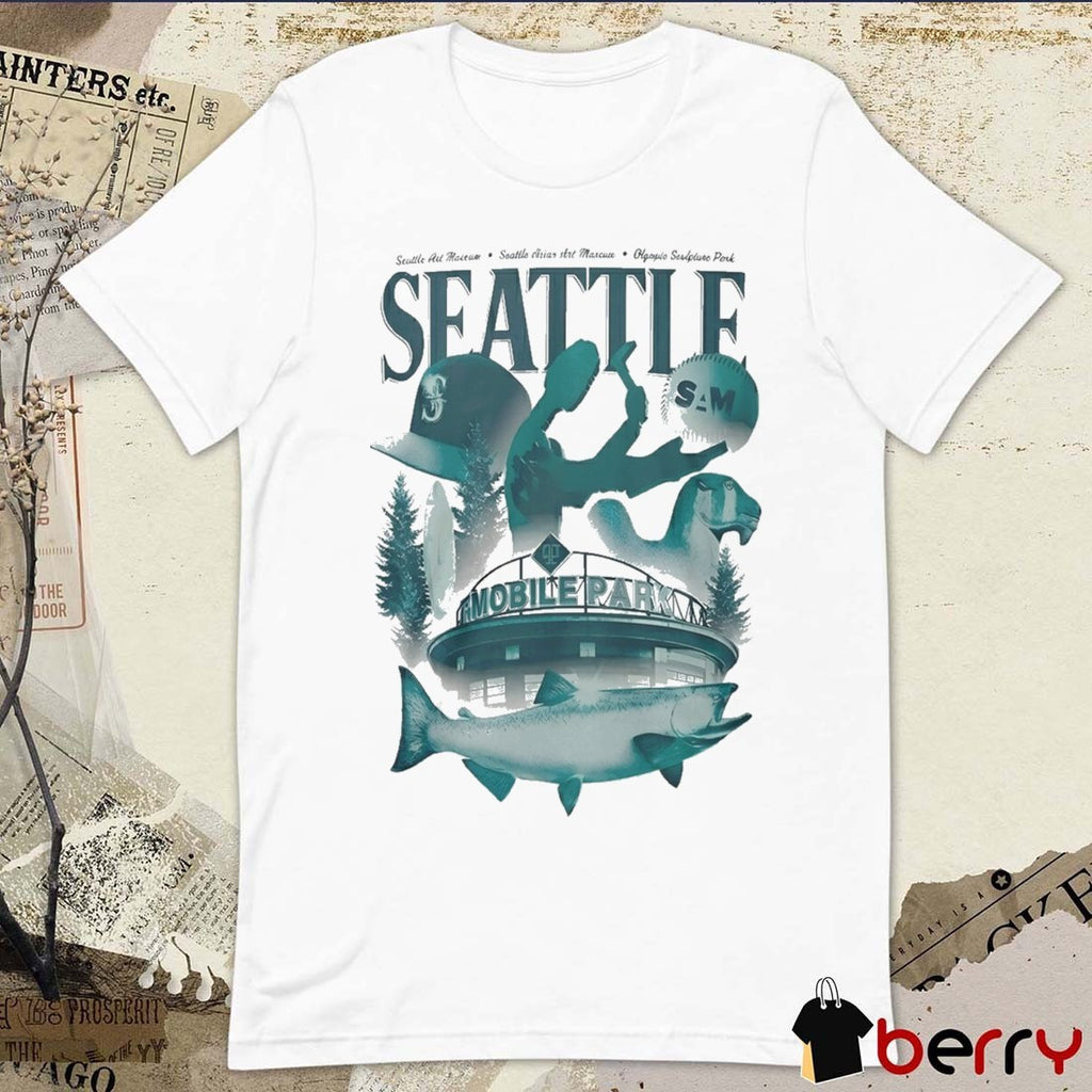 Seattle Mariners Seattle Art Museum Night Mobile Park t-shirt