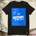Seattle Seahawks History Of The 12s Home Of The 12s 800 Occidental Ave S Seattle Washington Poster t-shirt