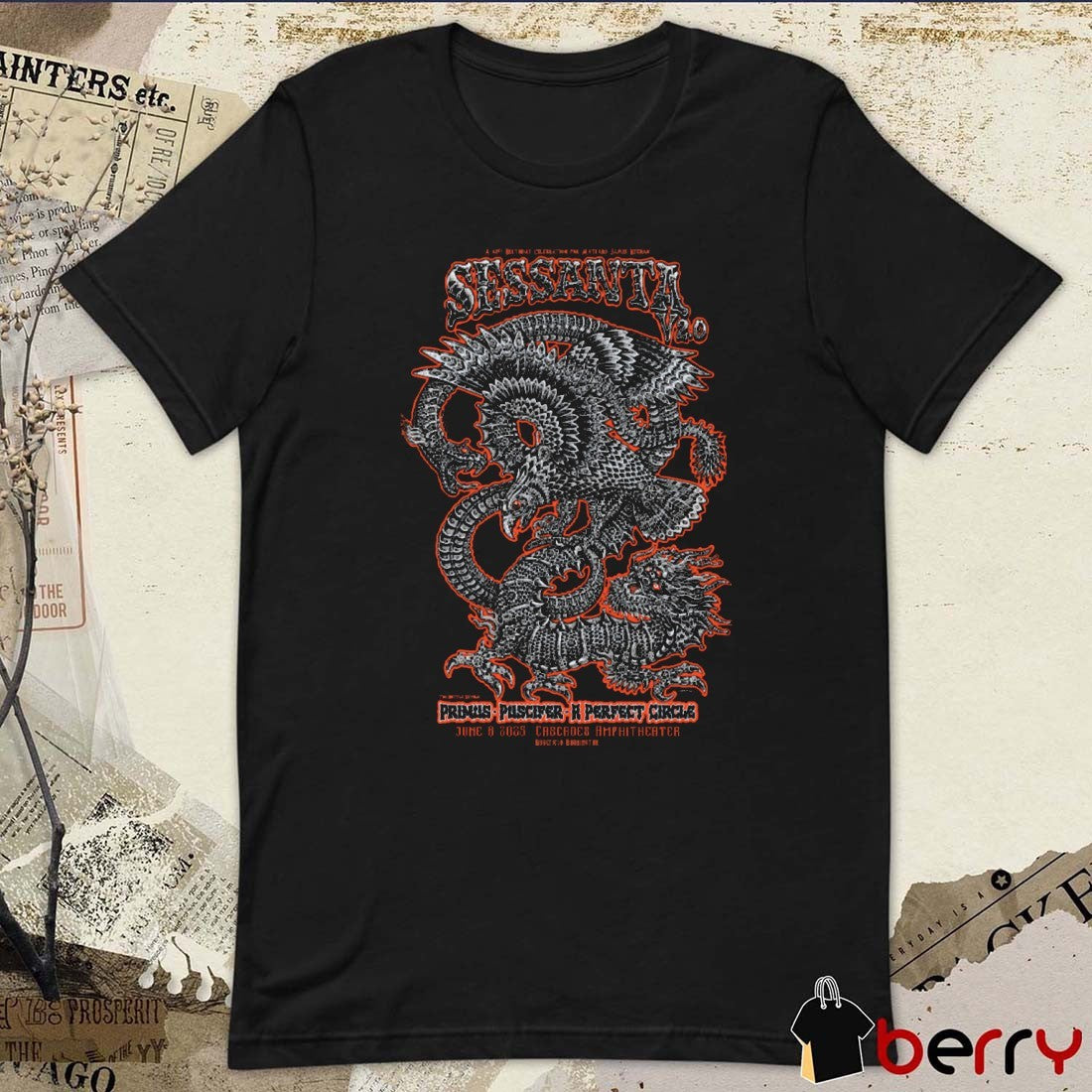 Sessanta Primus, Puscifer and A Perfect Circle June 6 2025 Cascades Amphitheater t-shirt