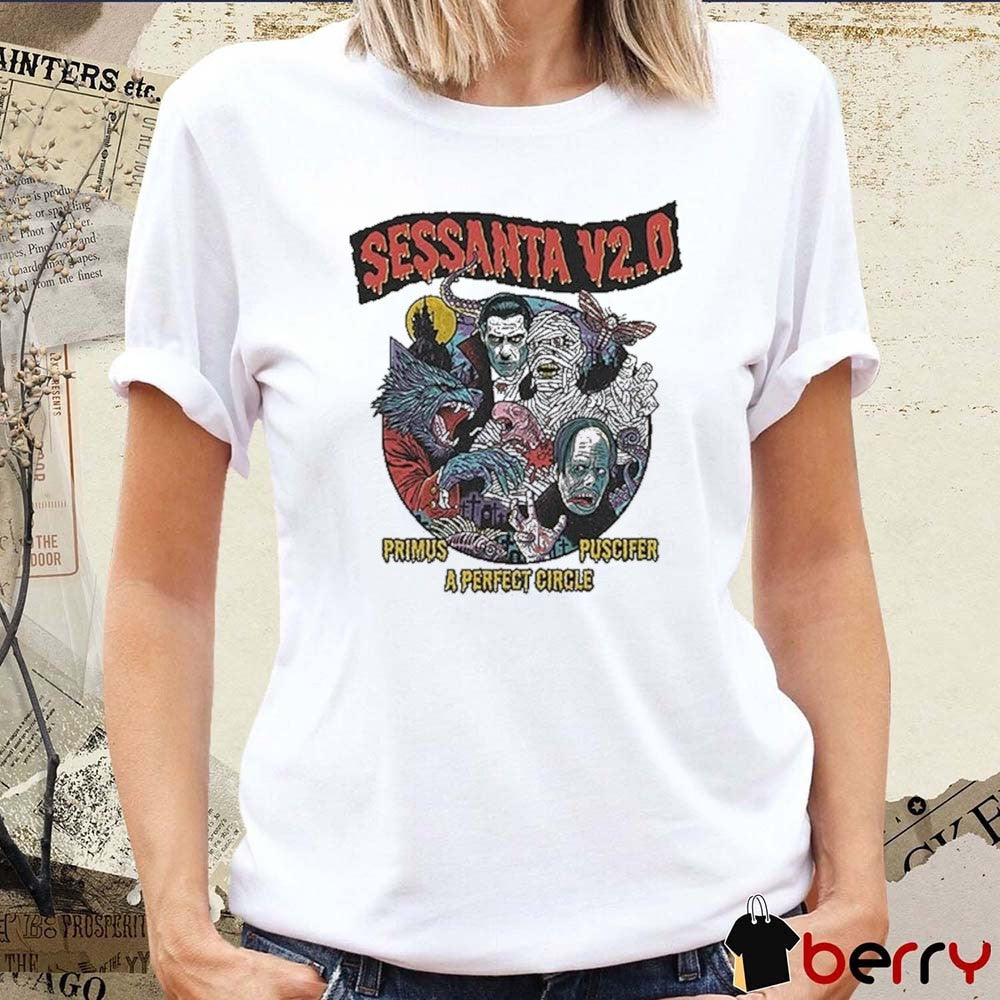 Sessanta V2.0 Primus Puscifer A Perfect Circle May 14 2025 SNHU Arena Manchester NH t-shirt