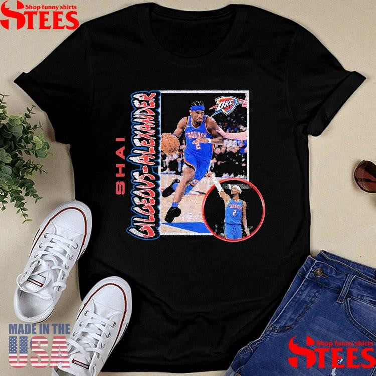Shai Gilgeous-alexander Oklahoma City Thunder ’90s Player Graphic Shirts
