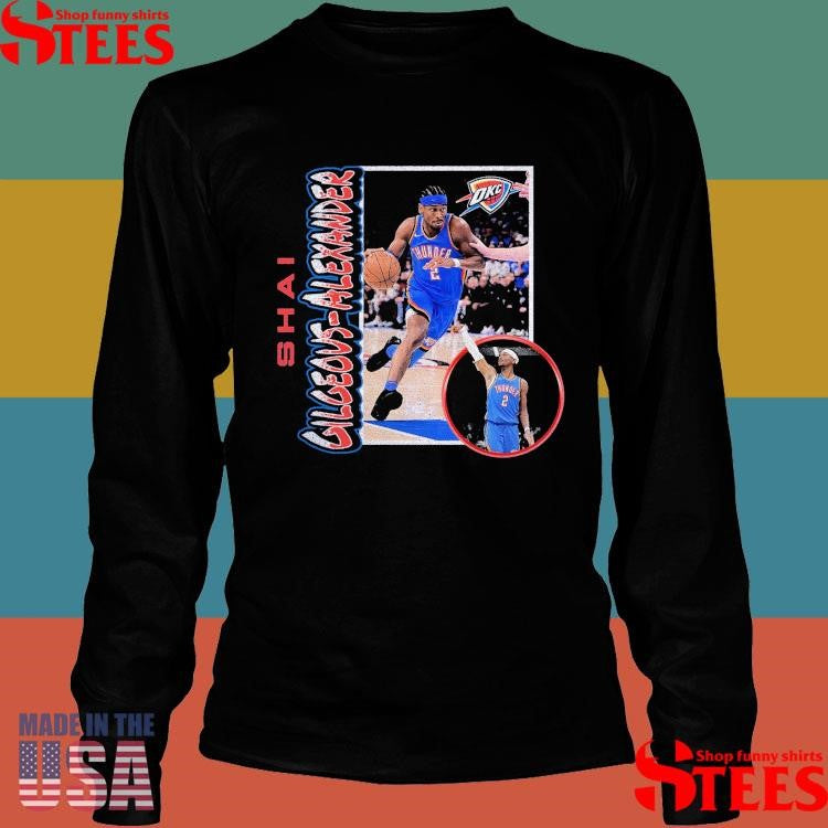 Shai Gilgeous-alexander Oklahoma City Thunder ’90s Player Graphic Shirts