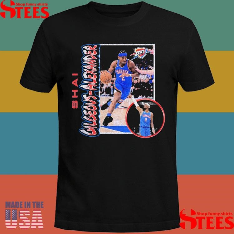 Shai Gilgeous-alexander Oklahoma City Thunder ’90s Player Graphic Shirts