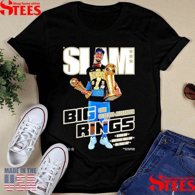 Shai Gilgeous-alexander Oklahoma City Thunder Slam Cover T-shirt