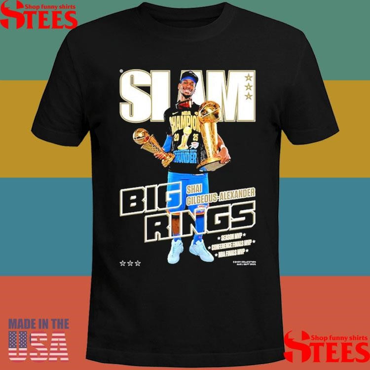 Shai Gilgeous-alexander Oklahoma City Thunder Slam Cover T-shirt
