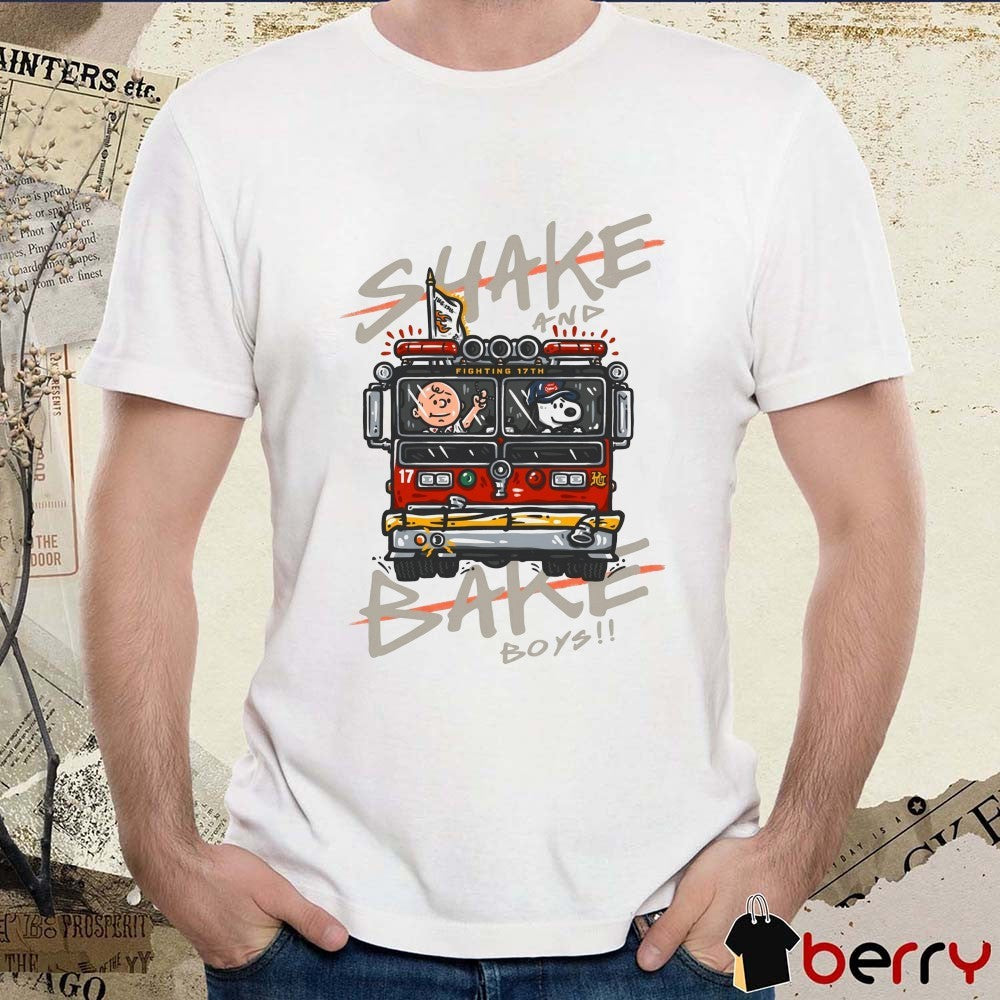 Shake And Bake Boys Fighting 17th Charlie Brown and Snoopy t-shirt