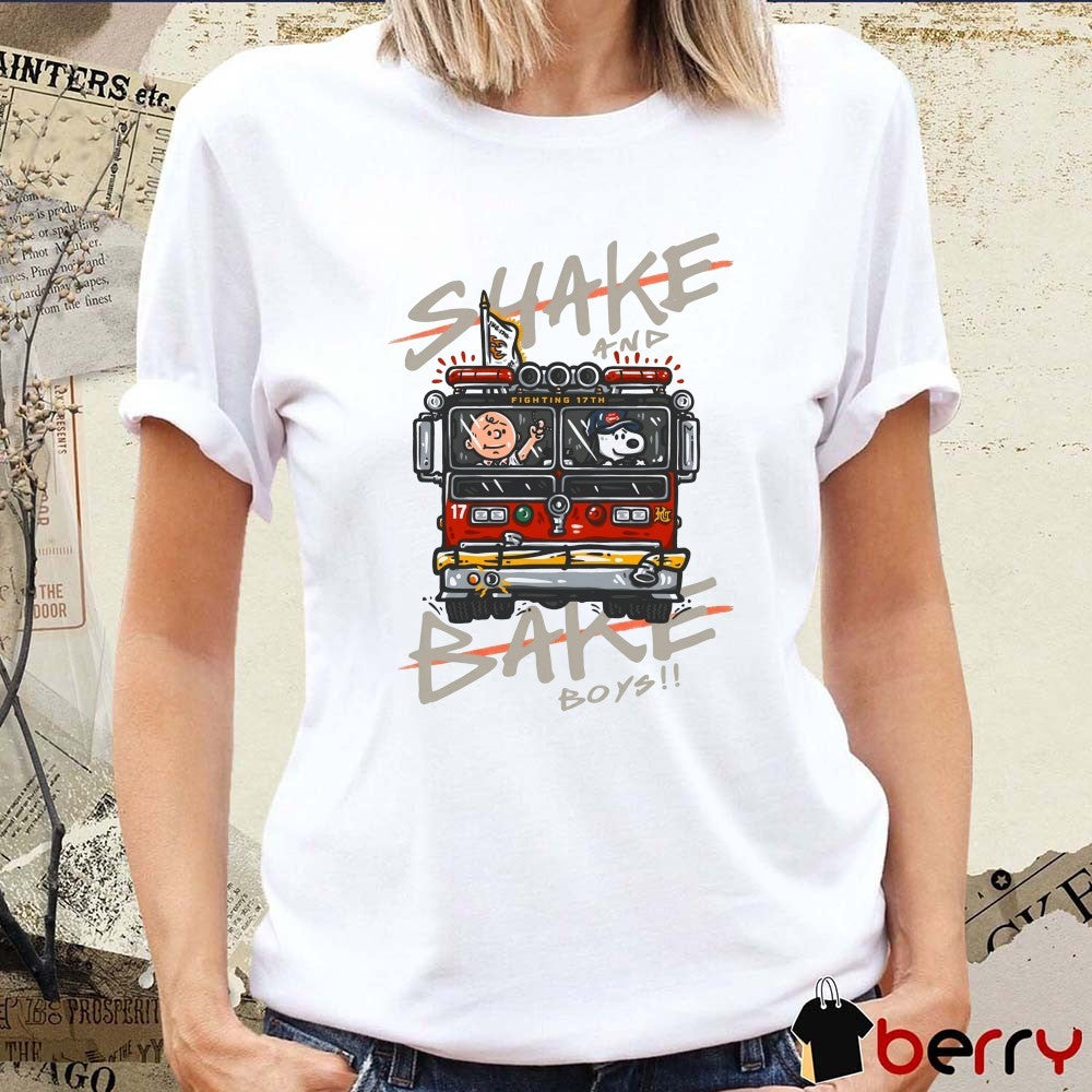 Shake And Bake Boys Fighting 17th Charlie Brown and Snoopy t-shirt