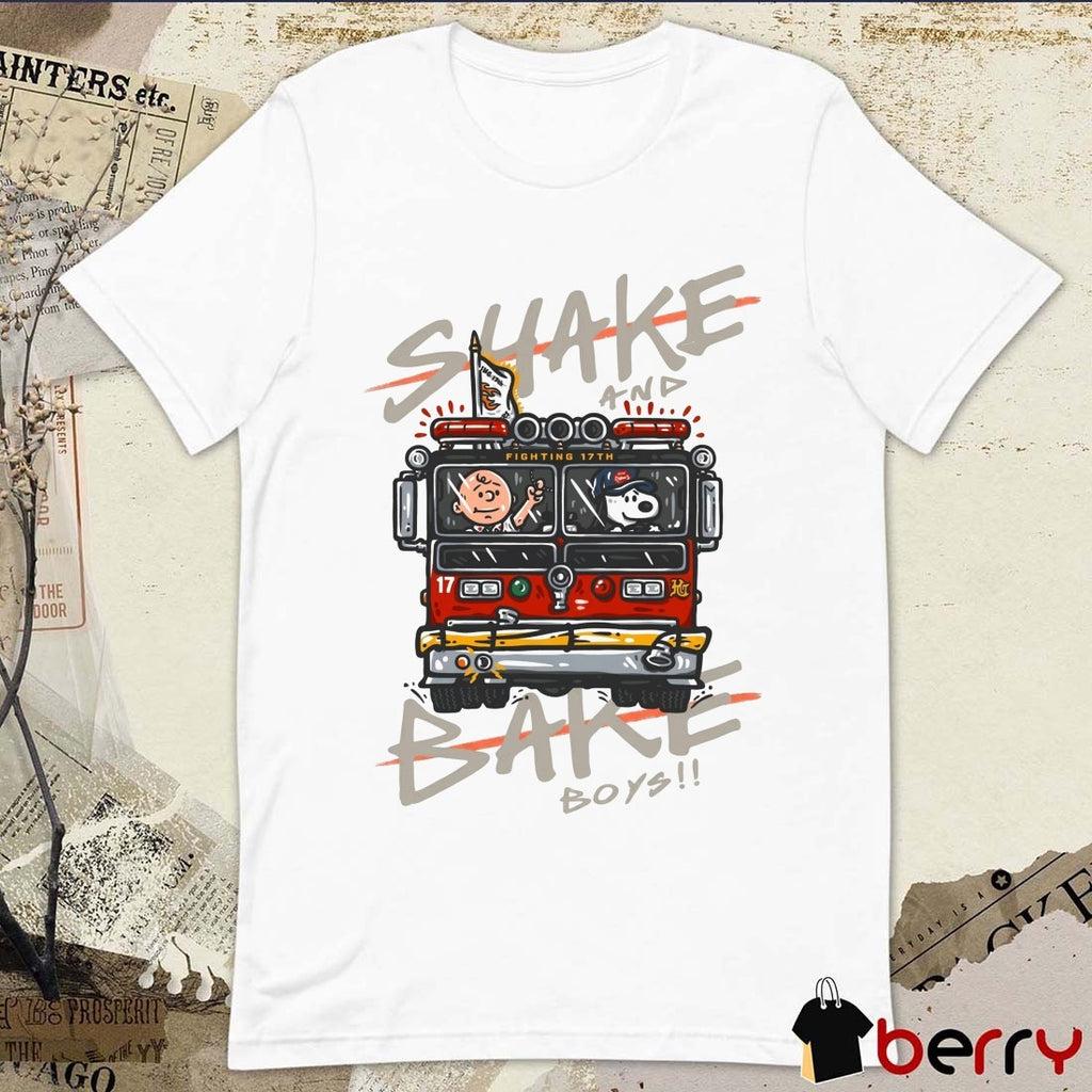 Shake And Bake Boys Fighting 17th Charlie Brown and Snoopy t-shirt