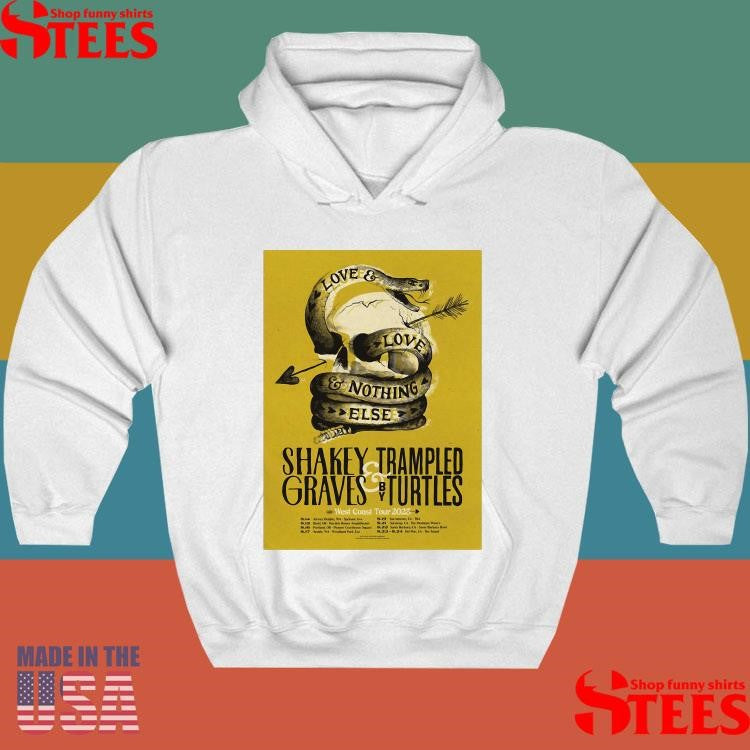Shakey Graves And Trampled By Turtles West Coast Tour 2025 T-shirts