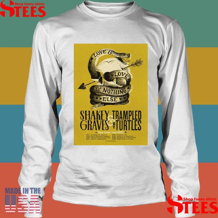Shakey Graves And Trampled By Turtles West Coast Tour 2025 T-shirts
