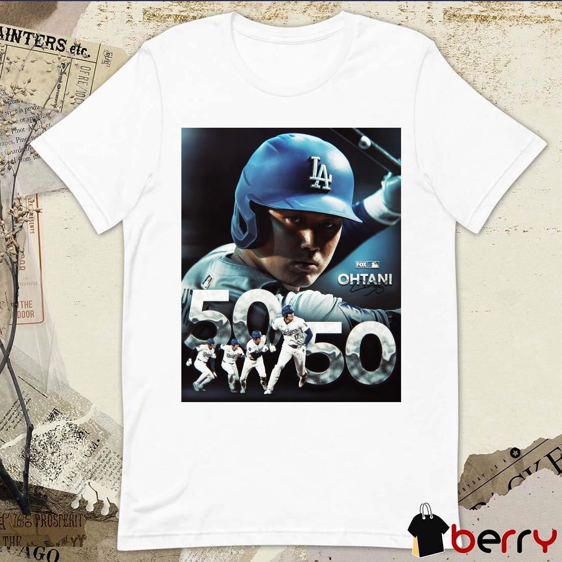 Shohei Ohtani Has The First 50 50 Season In MLB History Signature t-shirt