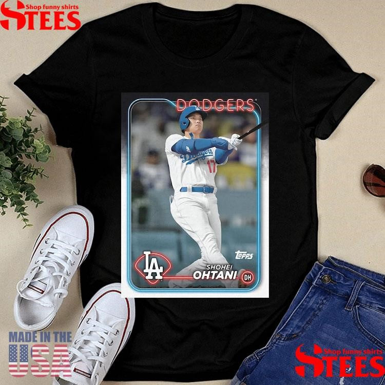 Shohei Ohtani Los Angeles Dodgers Homage 2024 Topps Baseball Card Player Shirts