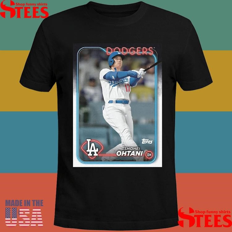 Shohei Ohtani Los Angeles Dodgers Homage 2024 Topps Baseball Card Player Shirts