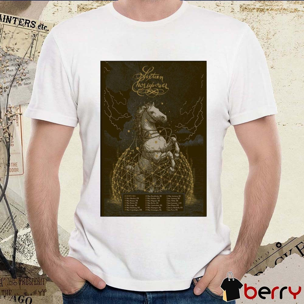 Sixteen Horsepower Pop Up Shop Poster 2026 Europe Shows May 13 – June 7 t-shirt