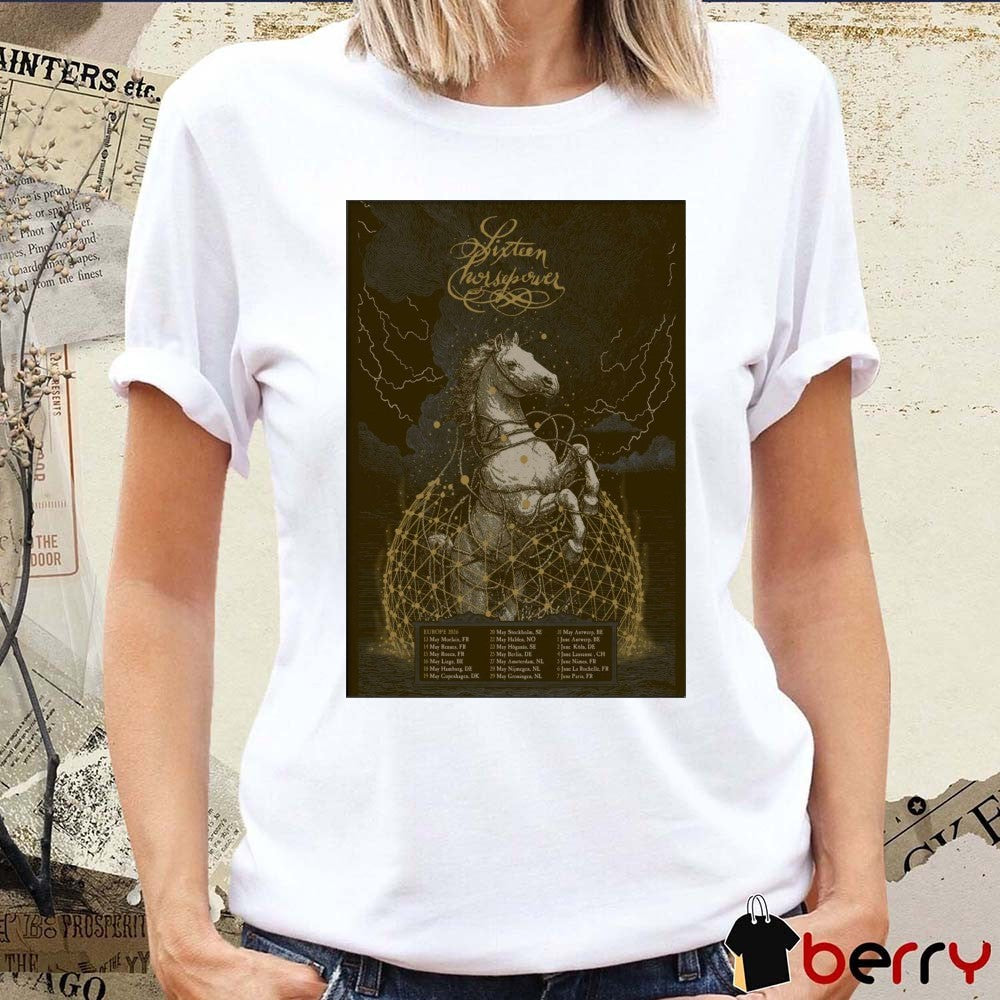 Sixteen Horsepower Pop Up Shop Poster 2026 Europe Shows May 13 – June 7 t-shirt