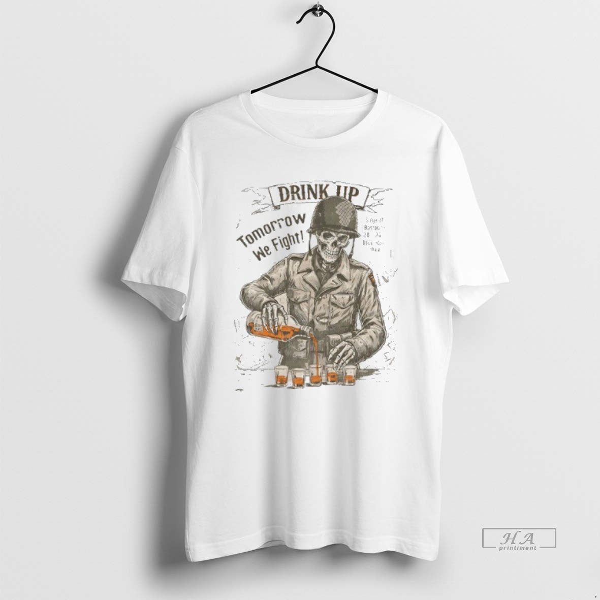 Official Skeleton Drink Up Tomorrow We Fight T-Shirts, Hoodie, Sweatshirt | CiraTrend.com