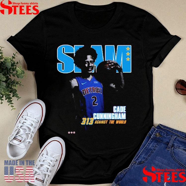 Slam Cade Cunningham 313 Against The World Shirts
