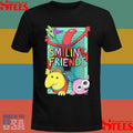 Smiling Friends Crawling Character Collage Cartoon T-shirt