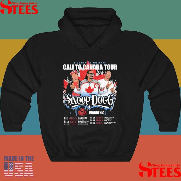 Snoop Dogg Cali To Canada Tour 2025 Shirts